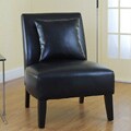 Accent Black Leather Chair