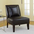 Accent Dark Brown Leather Chair