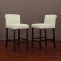 Cosmopolitan Cream Leather Barstools (Set of 2)