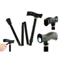 Foldable Walking Cane with Dynamo Flashlight/ Alarm