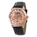 Stuhrling Original Winchester Skeleton Rose Goldtone Watch
