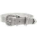 Silvertone CZ Pave Belt Buckle Bracelet