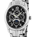 Stuhrling Original Aviator Calendar Moon Phase Swiss Watch