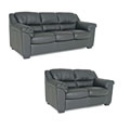 Johnathan Black Leather Sofa and Loveseat