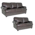 Spencer Leather Sofa and Loveseat