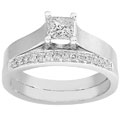 14k White Gold 3/4ct TDW Diamond Wedding Set