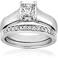 14k White Gold 3/4ct TDW Diamond Wedding Set