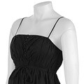 Lapis Solid Black A-line Dress
