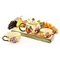 Tuscan Handpainted Tea Set with Tray