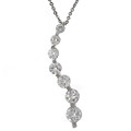 Sterling Silver Cubic Zirconia Journey Pendant