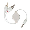 Retractable 3.5 mm Audio Stereo Cable for iPod
