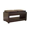 Flip-top Storage Tray Ottoman Bench
