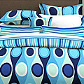Retro Radar Blue 7-piece Bedding Ensemble