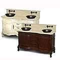 Chateau 62-inch Double Metal Bowl Vanity Package
