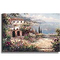 Peter Bell Mediterranean Villa Stretched Canvas Art