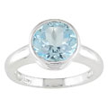 Silver Blue Topaz Ring