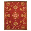 Hand-tufted Jewel Red Wool Rug (4' x 6')