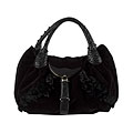 Fendi Black Velvet Fur Fuffle 'Spy' Bag