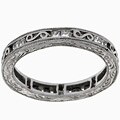 Tacori Platinum 2/5ct Diamond Engraved Eternity Band