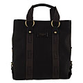 Y.S.L. Black Canvas 'YSL' Logo Tote