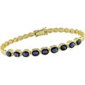 18k Yellow Gold Oval Sapphire Bracelet