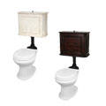 Chateau Raised Wood Tank Toilet with Oil Rubbed Bronze Trim