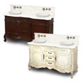 Chateau 62-inch Dual Bowl Vanity Package (Satin Nickel)