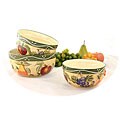 Tuscan Collection Hand Painted Three Bowl Set