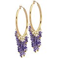 14k Yellow Gold and Blue Iolite Earrings