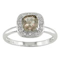 10k White Gold Smoky Quartz Ring