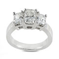 14k White Gold 2-4/5ct TDW Radiant Diamond Ring