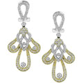 18k Two-tone Gold 1.51ct TDW Diamond Earrings