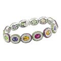 18k Gold 2 1/3ct TDW Diamond Gemstone Bracelet
