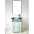 Single Door Glass Vanity with 23-inch Countertop