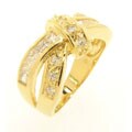 14k Goldplated Sterling Silver Cubic Zirconia Ring