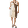 Sangria Plus Size Brown Halter Dress
