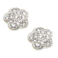 Sterling Silver Cubic Zirconia Flower Earrings