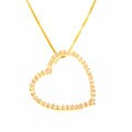 Gold over Silver Cubic Zirconia Heart Pendant