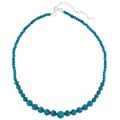 Sterling Silver Reconstituted Turquoise Necklace