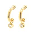 Gold over Sterling Silver CZ Earrings