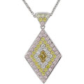18k Gold 1-3/5ct TDW Yellow/ Pink Diamond Necklace