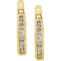 10k Yellow Gold 1/4ct TDW Diamond Huggie Earrings ( K-L, I3 )