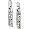 10k White Gold 1/4ct Diamond Huggie Style Earrings ( K-L, I3)