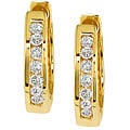 10k Yellow Gold 1/4ct TDW Diamond Hoop Earrings (K-L, I2-I3)