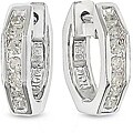 10k Gold 1/4ct TDW Diamond Geometric Earrings