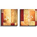 M. Everest Iris in Bloom Stretched Canvas Set