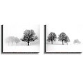 Wellman Winter Trees 2-pc Stretched Canvas Set