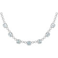 18k Gold Aquamarine 1-3/4ct TDW Diamond Necklace