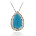 Sterling Silver Blue Turquoise Pendant