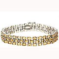 Sterling Silver Citrine Three-tier Bracelet